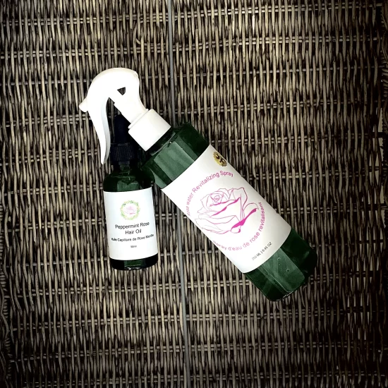 my locks journey peppermint rose hair oil rose water spray for hair rose water revitalizing spray hair growth bundle